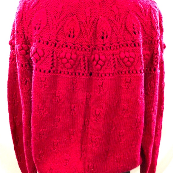 Vintage knitters by hand women’s button down cape isles knitted sweater size s - Picture 8 of 11
